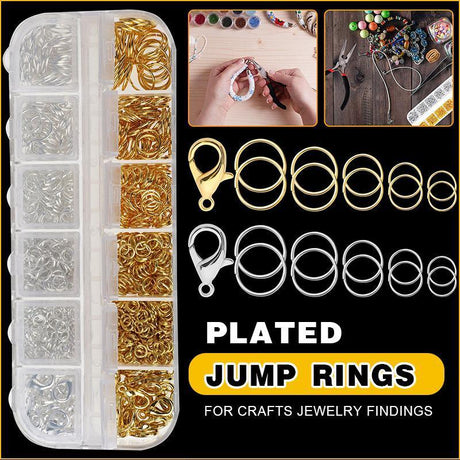 800x Jump Rings Split Lobster Clasps Hooks For DIY Jewelry Making Necklace