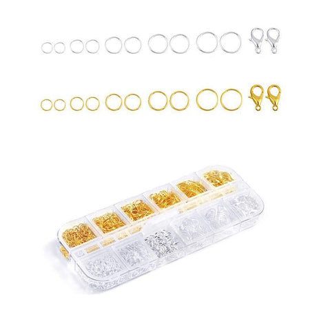 800x Jump Rings Split Lobster Clasps Hooks For DIY Jewelry Making Necklace