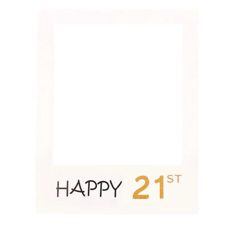 1Th 18Th-60Th Photo Booth Props Picture Frame Wedding Birthday Party Decoration - Happy 1ST