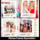 1Th 18Th-60Th Photo Booth Props Picture Frame Wedding Birthday Party Decoration - Happy 40TH