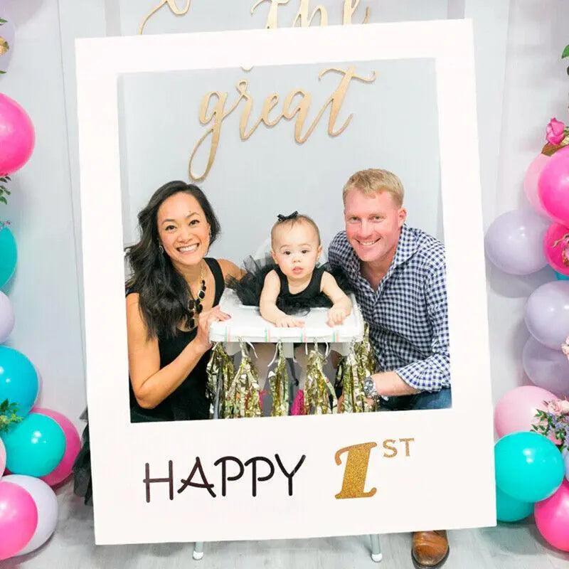 1Th 18Th-60Th Photo Booth Props Picture Frame Wedding Birthday Party Decoration - Happy 40TH