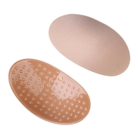 2Pcs Soft Anti-Slip Invisible Shoulder Pads Naturally Increased Silicone /Sponge - Beige (Sponge)