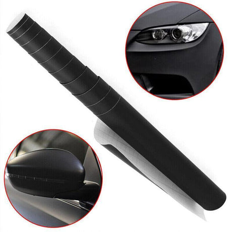 152x 30CM Car Vinyl Wrap Carbon Fiber Matt Satin Glossy Multi Color Car Tint Car Sticker - Glossy Black