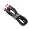 Baseus USB Charging Cable Data Charger Cord For iPhone 13 12 11 XS XR 8 7 iPad 2PCS 2M - Red+ Red 2PCS 2M
