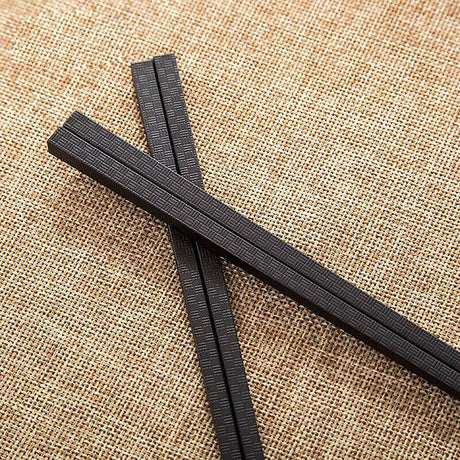 5 Pairs Premium Quality Alloy Chinese Japanese Chopsticks Dishwasher Safe Black