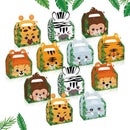 24X Jungle Safari Animal Gift Boxes Bag Favour Present Wrapping Candy Cookie Box