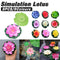 9pcs Simulation Lotus Flowers Leaves Water Lily Pond Fish Tank Decoration