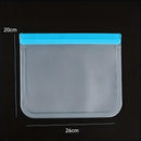 10 Pack Reusable Frosted PEVA Food Storage Bags Resealable Ziplock Freezer Safe - Orange