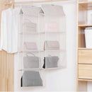 Beige Bag Storage Holder Wardrobe Closet Hanging Handbag Organizer 2/3/4 Pockets - 2 Layers