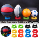 2PCS Football Basketball Volleyball Storage Stand Multi-Functional Ball Holder - Black