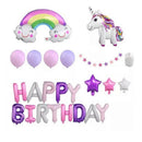 45-50 Pcs Happy Birthday 3D Unicorn Decoration Balloons Diy Decor Party Set - 03