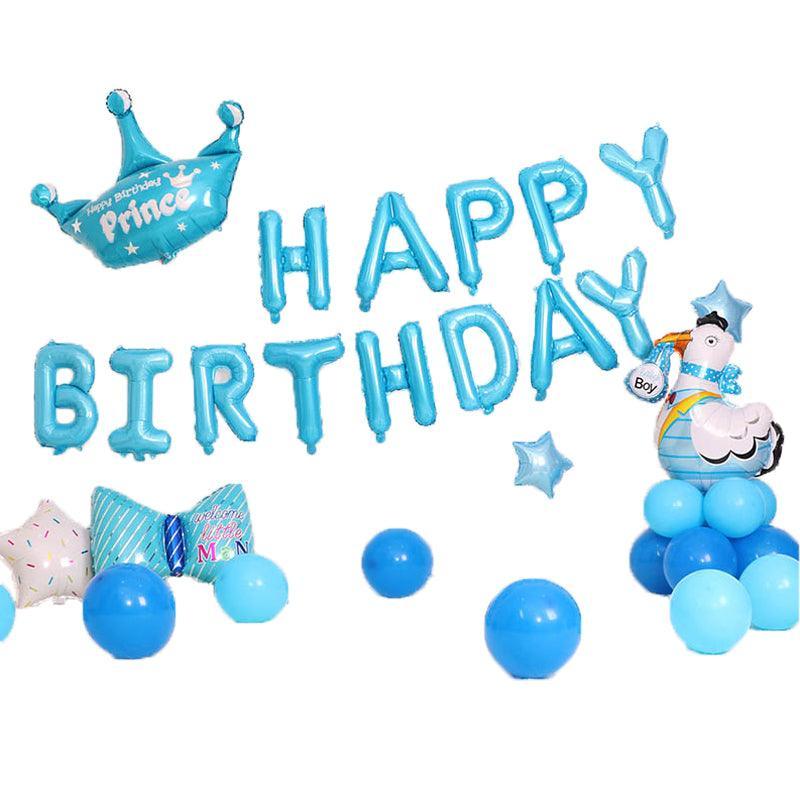 45-50 Pcs Happy Birthday 3D Unicorn Decoration Balloons Diy Decor Party Set - 03