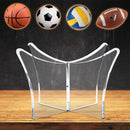 12Cm Clear Acrylic Ball Stand Holder Display Rugby Basketball Football Soccer