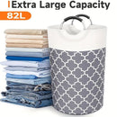 82L Large Capacity Laundry Basket for Dirty Clothes Toy Storage and Organizing - Black