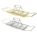Bathtub Rack Bathroom Storage Shelf Telescopic Adjustable Organiser Tray Home - Silver
