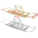 Bathtub Rack Bathroom Storage Shelf Telescopic Adjustable Organiser Tray Home - Silver