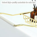 Bathtub Rack Bathroom Storage Shelf Telescopic Adjustable Organiser Tray Home - Silver