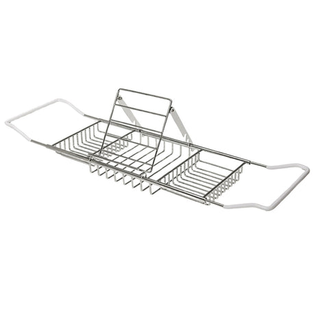 Bathtub Rack Bathroom Storage Shelf Telescopic Adjustable Organiser Tray Home - Silver