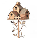 Birdhouse Garden Stakes Outdoor Yard Ornaments for Lawn and Garden Decoration - A