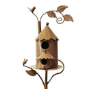 Birdhouse Garden Stakes Outdoor Yard Ornaments for Lawn and Garden Decoration - D