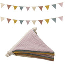 2PCS Triangle Bunting Flag Garland Hanging Flag Banner for Wedding Parties