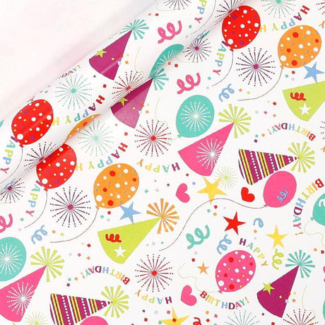 3 Pack Colorful Celebration with Premium Present Wrapping Paper - CSQQ