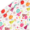 3 Pack Colorful Celebration with Premium Present Wrapping Paper - QQLW
