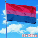 Bisexual Large Flag 150X90Cm Bi Sexual Pride Lgbt Lesbian Gay Rainbow Mardi Gras