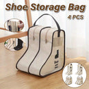4PCS Beige Travel Shoe Bag Home Boot Storage Visual Dustproof Long Short Covers
