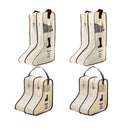 4PCS Beige Travel Shoe Bag Home Boot Storage Visual Dustproof Long Short Covers