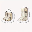 4PCS Beige Travel Shoe Bag Home Boot Storage Visual Dustproof Long Short Covers