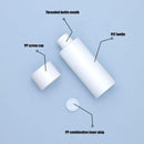 50/100/150ml Plastic Toner Lotion Bottles Refillable Travel Cosmetic Containers - White Lid + Transparent Bottle - 100ml