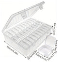31PCS Plastic Home Storage Box Transparent Desktop Organizer Jewelry Beads Box