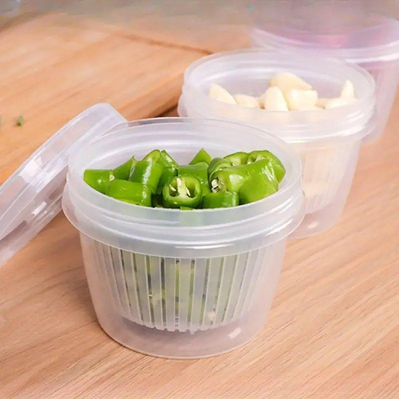 5pcs Plastic Storage Containers with Lids Refrigerator Organizer Box for Kitchen