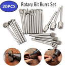 20Pcs Tungsten Steel Solid Carbide Burrs For Dremel Rotary Tool Bit Accessories