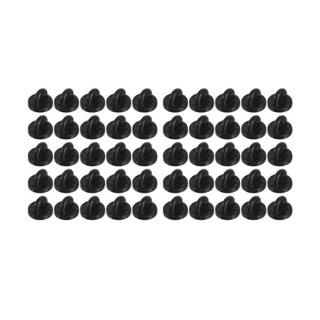 50PCS Black Butterfly Pin Backs Plastic Locking Caps for Badges Lapel Pins Brooches