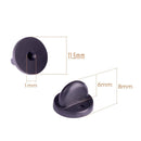 50PCS Black Butterfly Pin Backs Plastic Locking Caps for Badges Lapel Pins Brooches