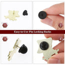 50PCS Black Butterfly Pin Backs Plastic Locking Caps for Badges Lapel Pins Brooches