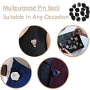 50PCS Black Butterfly Pin Backs Plastic Locking Caps for Badges Lapel Pins Brooches