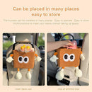 2in1 Car Wastebasket and Tissue Box Multifunctional Car Storage Bucket Organizer - Brown