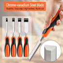 4PCS Woodworking Chisel Set Manual Carving Tools for Wood Craft DIY Projects