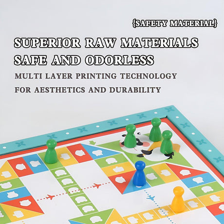 8-in-1 Board Game Set Chess Games Board Toy Backgammon Checkers Snakes Ladders