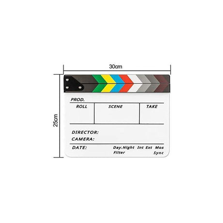 Acrylic Clapboard Dry Erase Director Film Movie Action Clapper Clap Board Slate