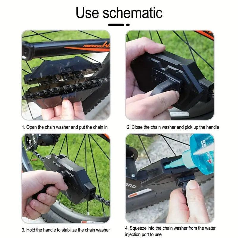Bicycle Chain Wash Box Multifunctional Cleaner Maintenance Tool Bike Chain Care