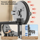 2/3/4-Bar Adjustable Foldable Retractable Clothes Drying Rack Suction Cup Hanger - One Fold And Two Sections