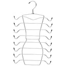 2pcs 8 Tier Metal Clothes Hanger Underwear Storage Organizer Stainless Steel