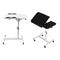 Adjustable Folding Computer Desk Stand Floor-Standing Movable Bedside Table - Black
