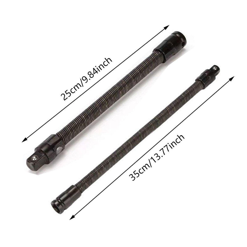 4pcs Electric Wrench Flexible Shaft Coupling Rod Spring Sleeve Universal Tool - 35cm