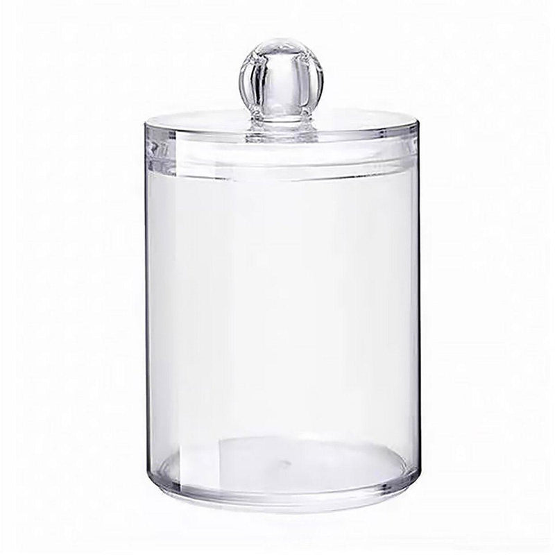 4PCS Transparent Cotton Swabs Makeup Remover Pad Storage Box Household Organizer