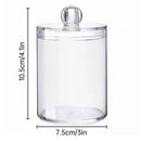 4PCS Transparent Cotton Swabs Makeup Remover Pad Storage Box Household Organizer